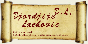 Đorđije Lacković vizit kartica
